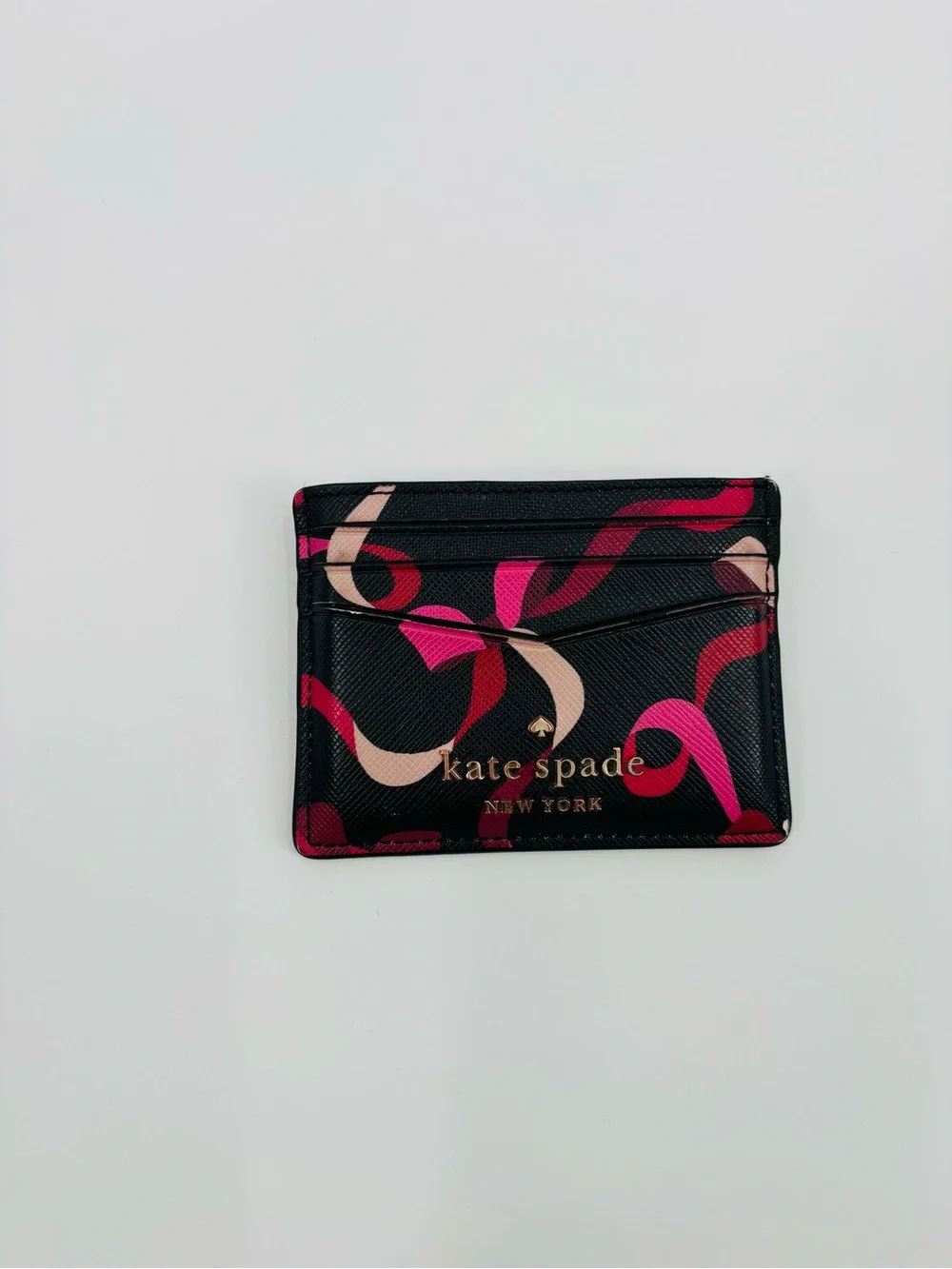 Kate Spade ribbon print card holder